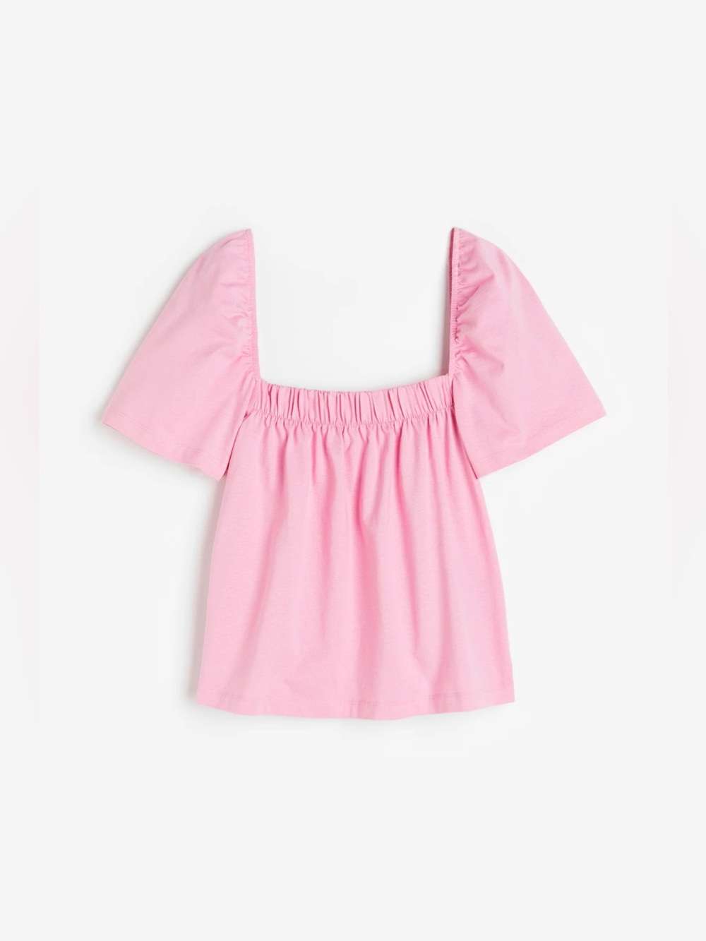 H&M Light Pink Square Neck Off Shoulder Top